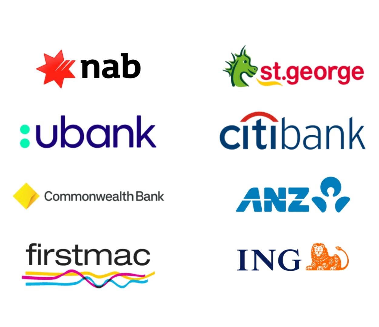 Lots of banks and lender logos